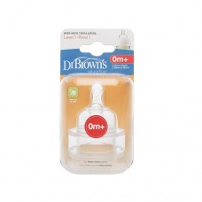  Dr Brown Level 1 Wide Neck Nipple (0M+)