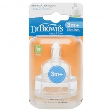  Dr Brown Level 2 Wide Neck Nipple (3M+)