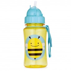 Skip Hop Zoo Straw Bottle, Holds 12 oz, Brooklyn Bee