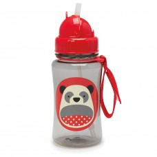 Skip Hop Zoo Straw Bottle, Holds 12 oz, Panda