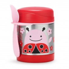 Skip Hop Baby Zoo Little Kid and Toddler Insulated Food Jar and Spork Set, Multi, Livie Ladybug