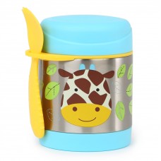 Skip Hop Baby Zoo Little Kid and Toddler Insulated Food Jar and Spork Set, Multi, Jules Giraffe