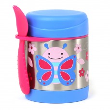 Skip Hop Baby Zoo Little Kid and Toddler Blossom Butterfly Insulated Food Jar and Spork Set, Multi,