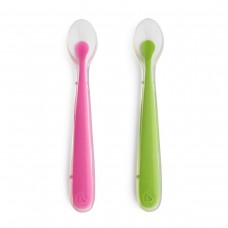 Munchkin 2 Pack Silicone Spoons, Colors May Vary
