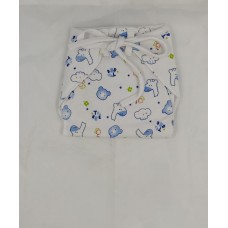 BABIANO BABY CLOTH NAPPY WHITE/BLUE 0-6MONTHS SIZE 001022