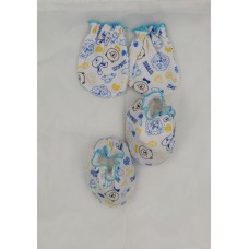 KIDS COLLECTION EXCLUSIVE BABY  BOOTY MITTENS SET  TEDDY BLUE 001016