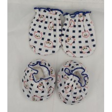KIDS COLLECTION EXCLUSIVE BABY  BOOTY MITTENS SET BUNNY BLUE 001011