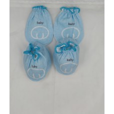 KIDS COLLECTION EXCLUSIVE BABY  BOOTY MITTENS SET BLUE 001009