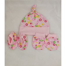 KIDS COLLECTION EXCLUSIVE CAP BOOTY MITTEN SET PINK 001001