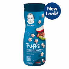 Gerber Puffs APPLE CINNAMON  cereal snacks First Finger Food