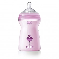 Chicco 330ml Natural Feeling Feeding Bottle (Pink)