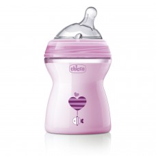 Chicco 250ml Natural Feeling Feeding Bottle (Pink)