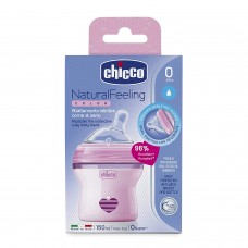 Chicco 150ml Natural Feeling Feeding Bottle (Pink)
