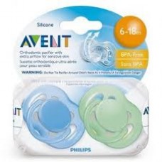 AVENT SOOTHER 6-18 M TWIN PACK FAST FLOW - SNGL PC 
